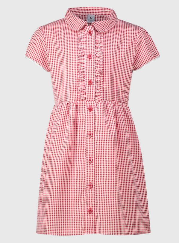 Red Gingham Classic Plus Fit Dress - 10 years