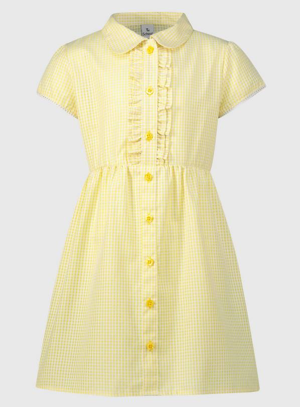 Yellow Gingham Classic Plus Fit Dress - 8 years