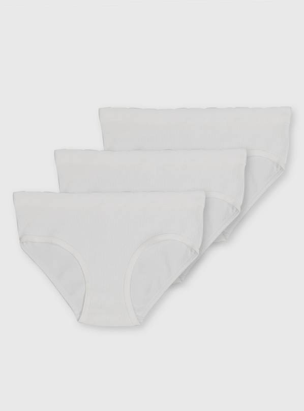 White Seamless Briefs 3 Pack 6-8 years