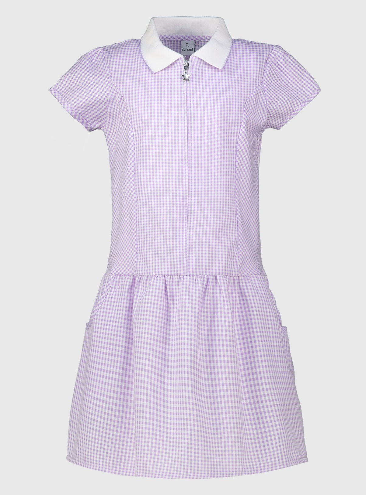 purple gingham summer dress