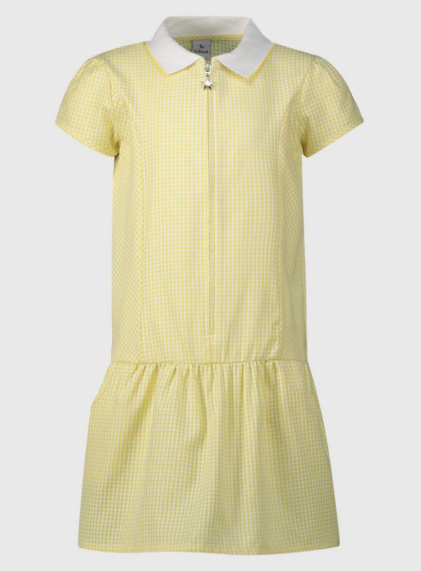 Yellow Sporty Gingham School Dress - 8 years