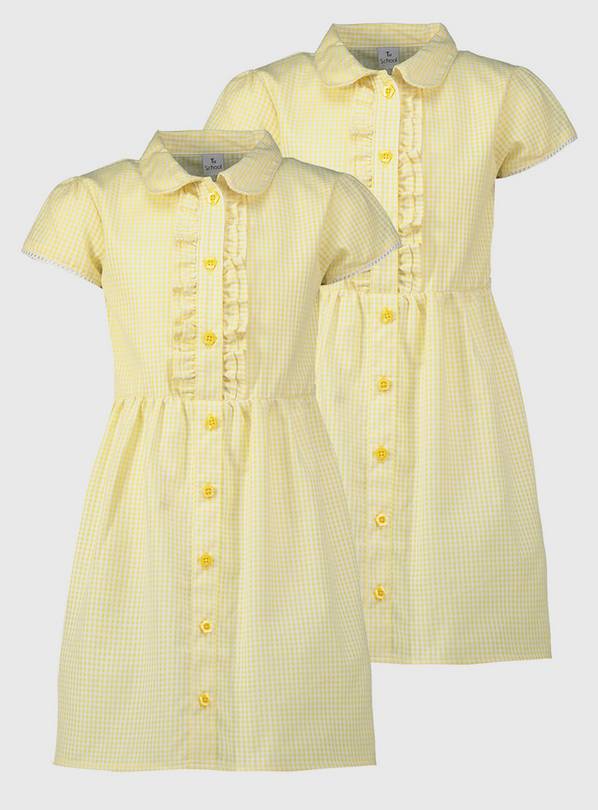 Yellow Gingham Classic Dress 2 Pack - 14 years
