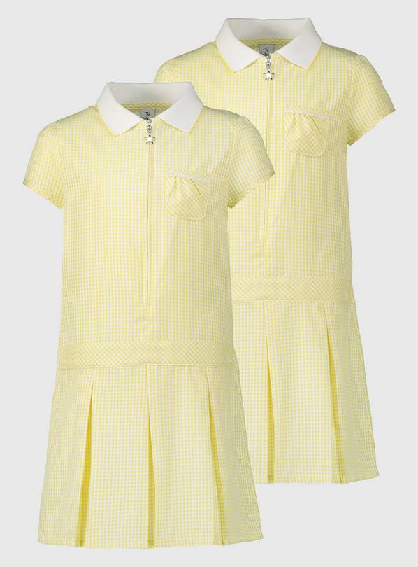 Yellow gingham 2024 school dress