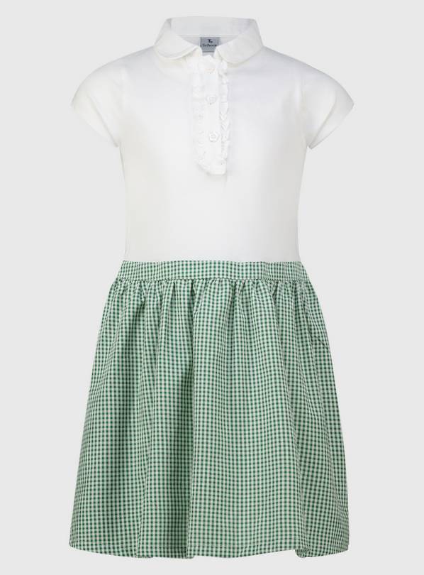 Green and white gingham hotsell school dress