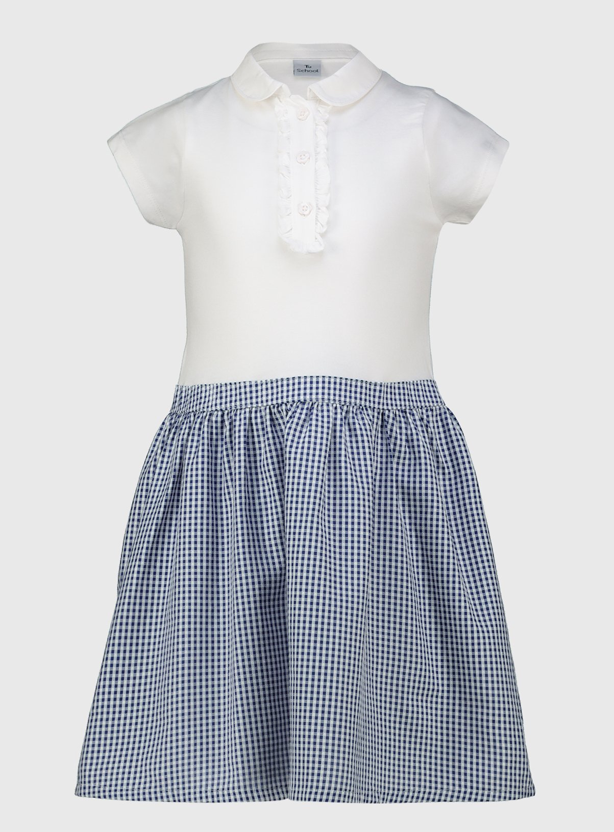 navy blue gingham school dress