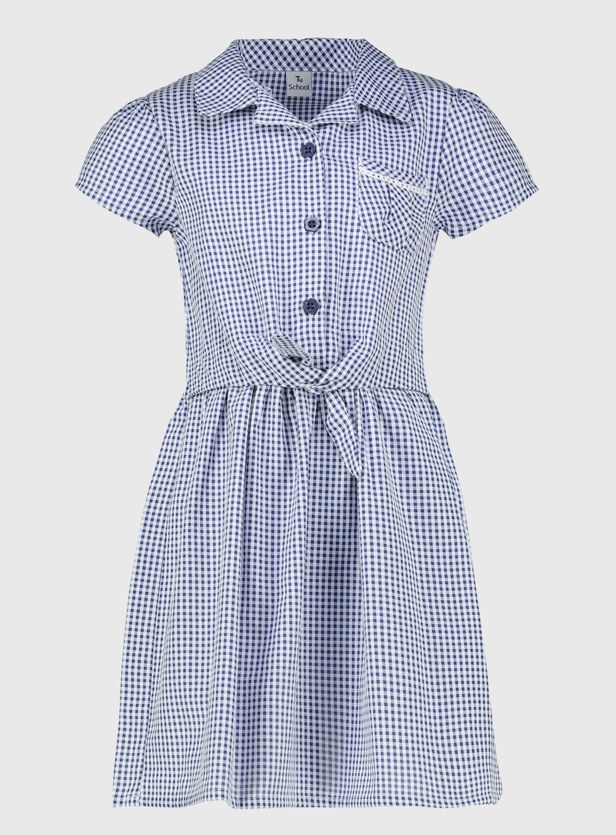 navy blue gingham school dress