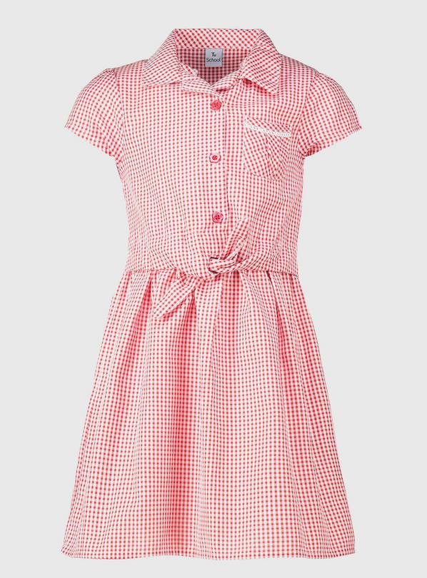 Buy Red Gingham Tie Front School Dress - 4 years | School dresses and ...
