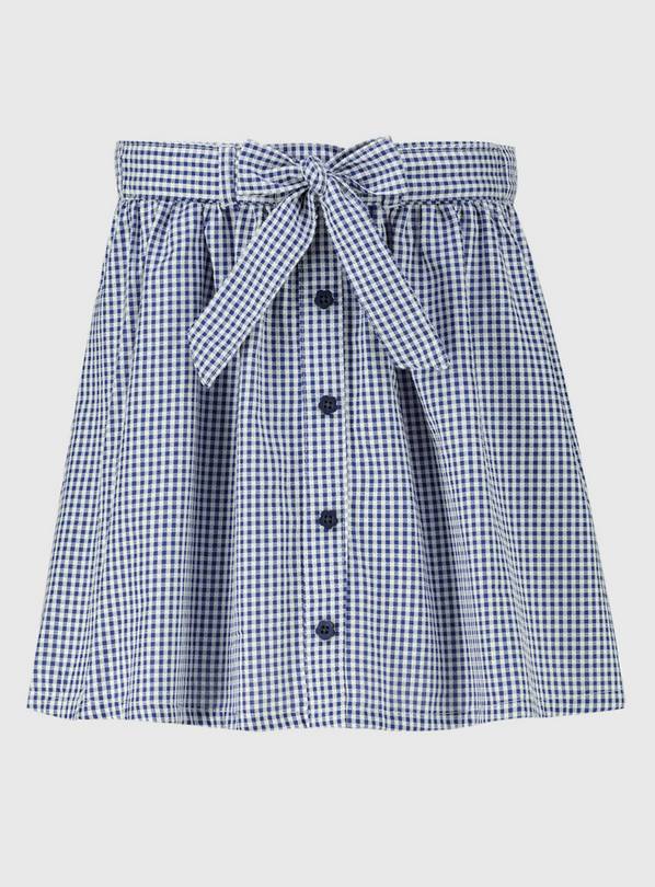 Navy gingham outlet skirt