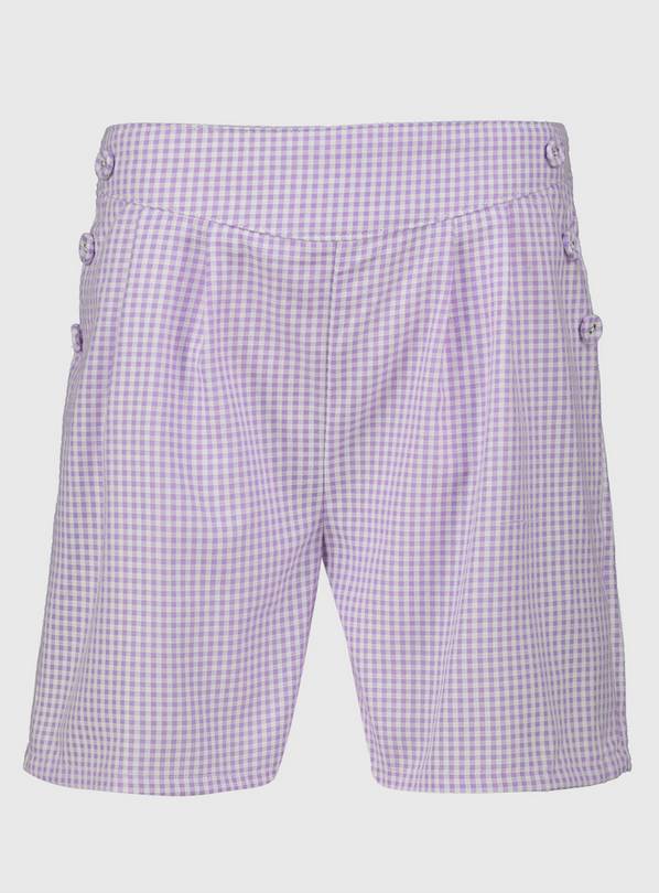 Lilac Gingham School Culottes - 3 years