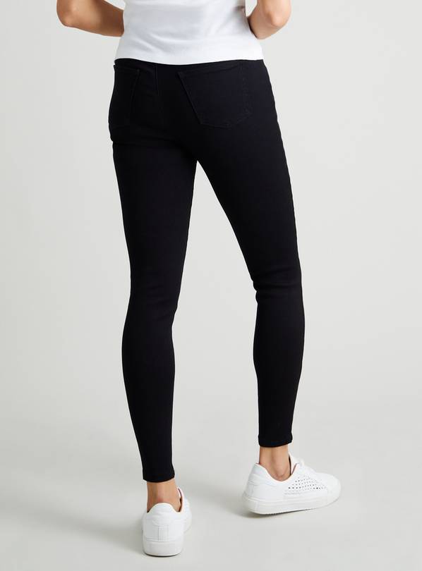 Black high store rise ankle jeans