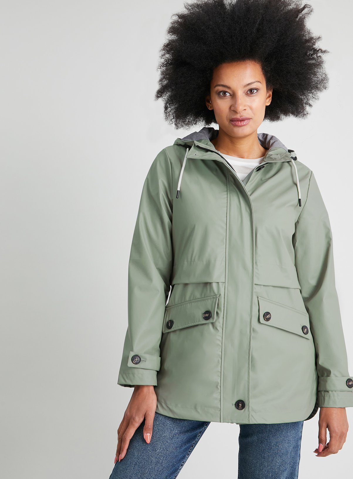 sage green coats