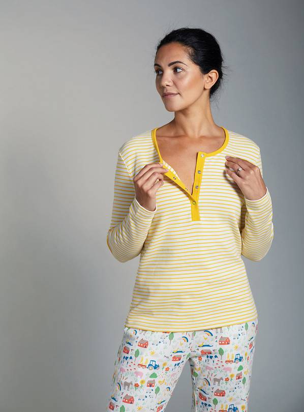 Buy FRUGI BLOOM NURSING Yellow Henley PJ Top 10 Pyjamas Argos
