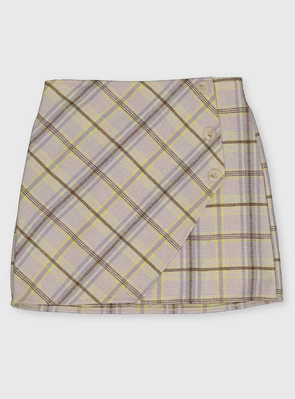 Portobello Check Asymmetric Hem Skirt - 13 years