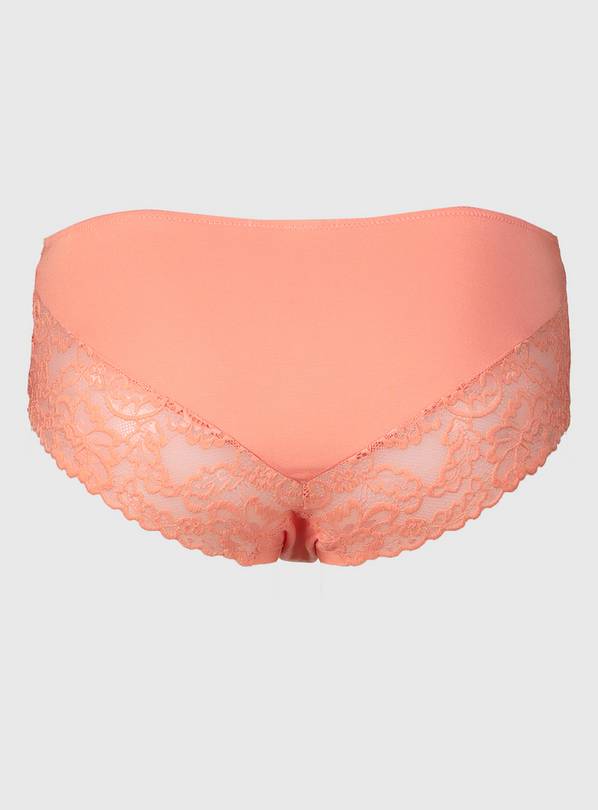 coral lace panties