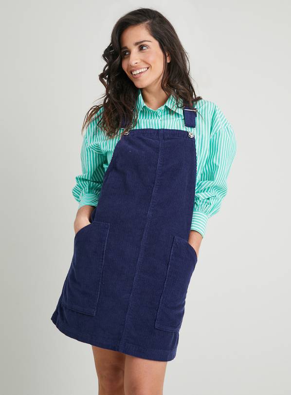 Petite denim outlet pinafore