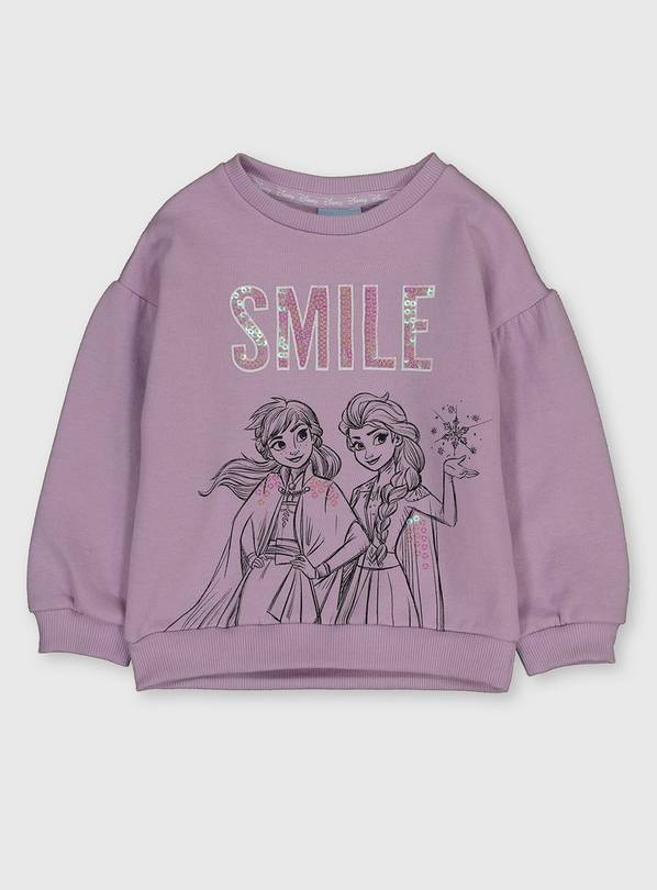 Disney Frozen Purple Smile Sweatshirt - 1.5-2 years
