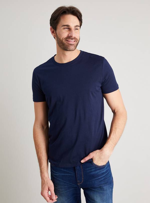Buy Navy Crew Neck T-Shirt S | T-shirts and polos | Tu