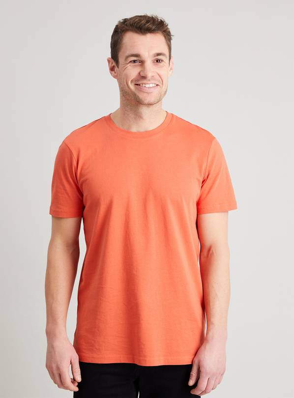 Orange Crew Neck T-Shirt S