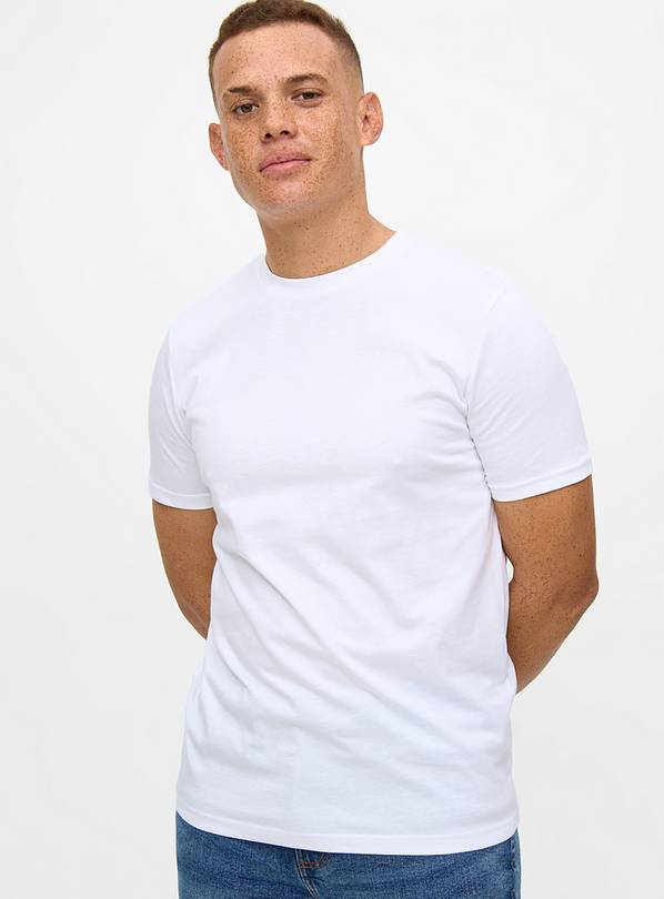 White Crew Neck T-Shirt XXL