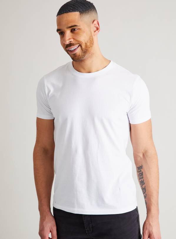 Buy White Crew Neck T-Shirt - XXXL | T-shirts and polos | Argos