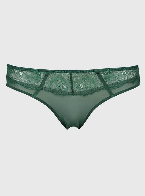 dark green lace panties