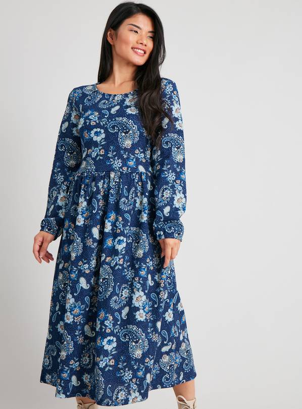 Buy PETITE Blue Paisley Print Midi Dress - 16 | Dresses | Argos
