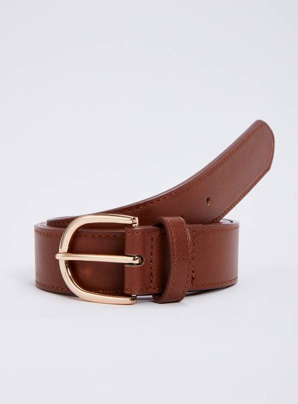 Buy Tan Faux Leather Belt - L | Belts | Argos