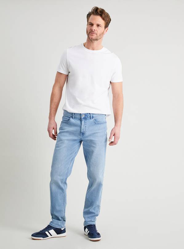 Buy Light Wash Slim Fit Jeans With Stretch - W42 L32 | Jeans | Argos