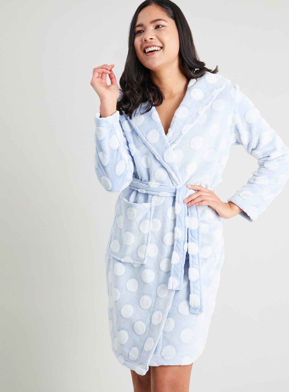 cotton fluffy dressing gown