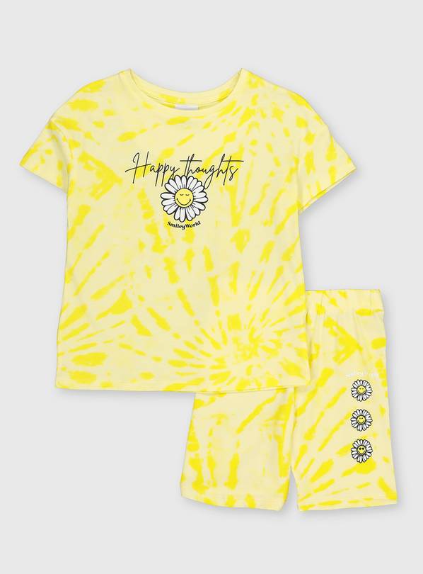 SmileyWorld Yellow Tie Dye Print Set - 3 years