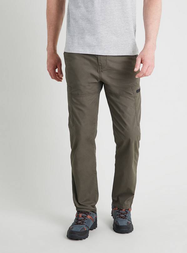 Buy Khaki Hiker Zip Straight Cargo Trousers - W34 L34 | Trousers | Argos