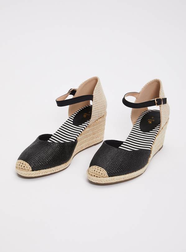 Buy Black Platform Espadrilles - 3 | Sandals | Argos