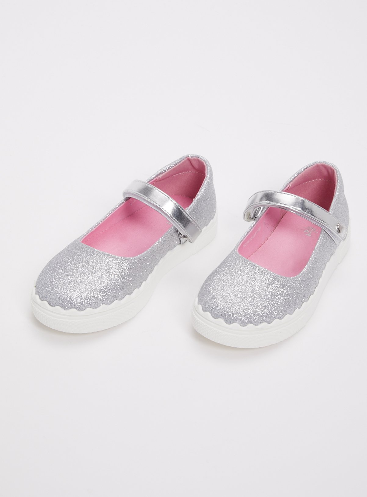 silver infant shoes