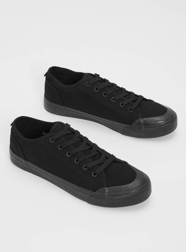 Buy Black Canvas Trainers 11 Trainers Argos