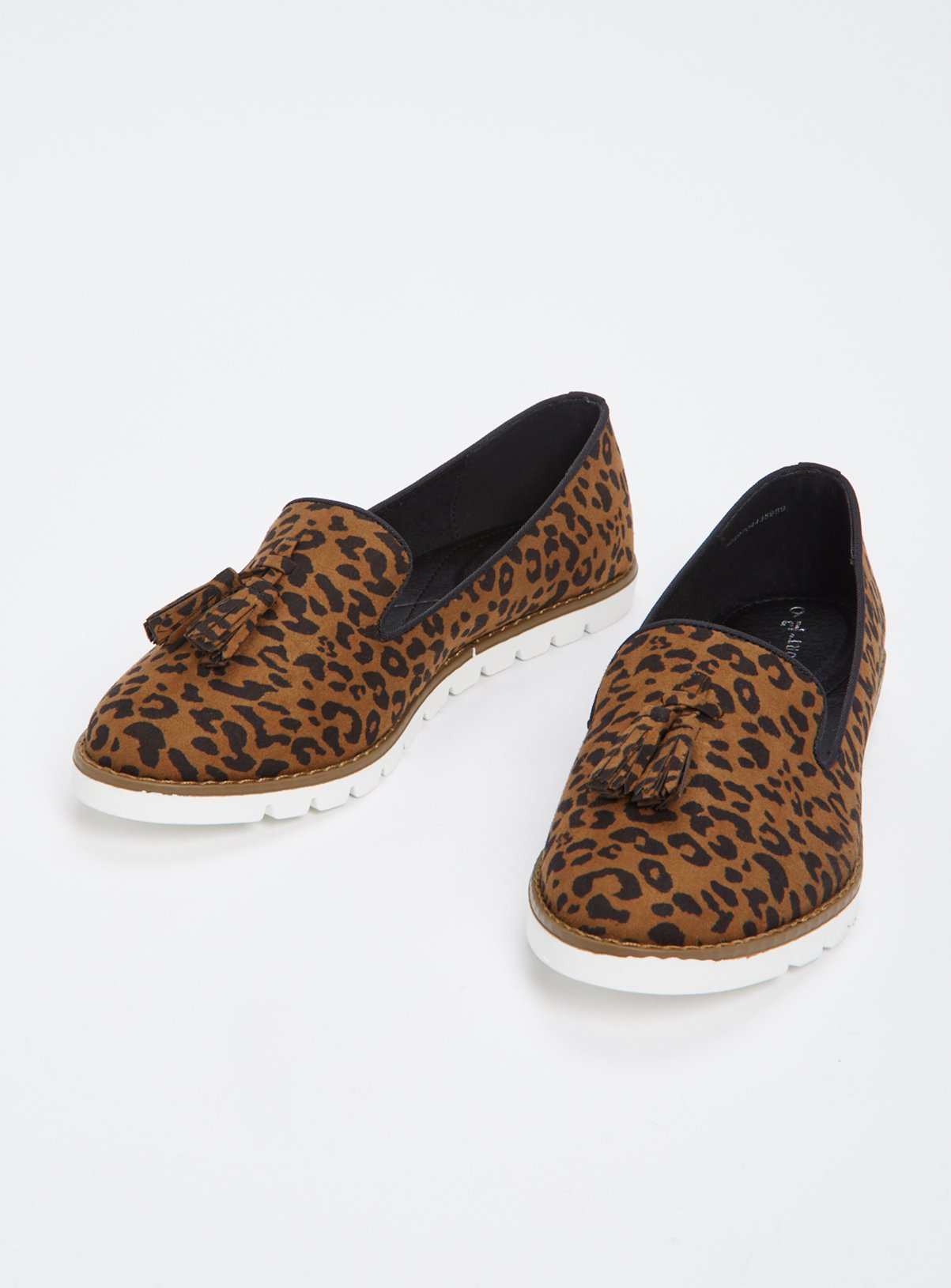 leopard print sole shoes