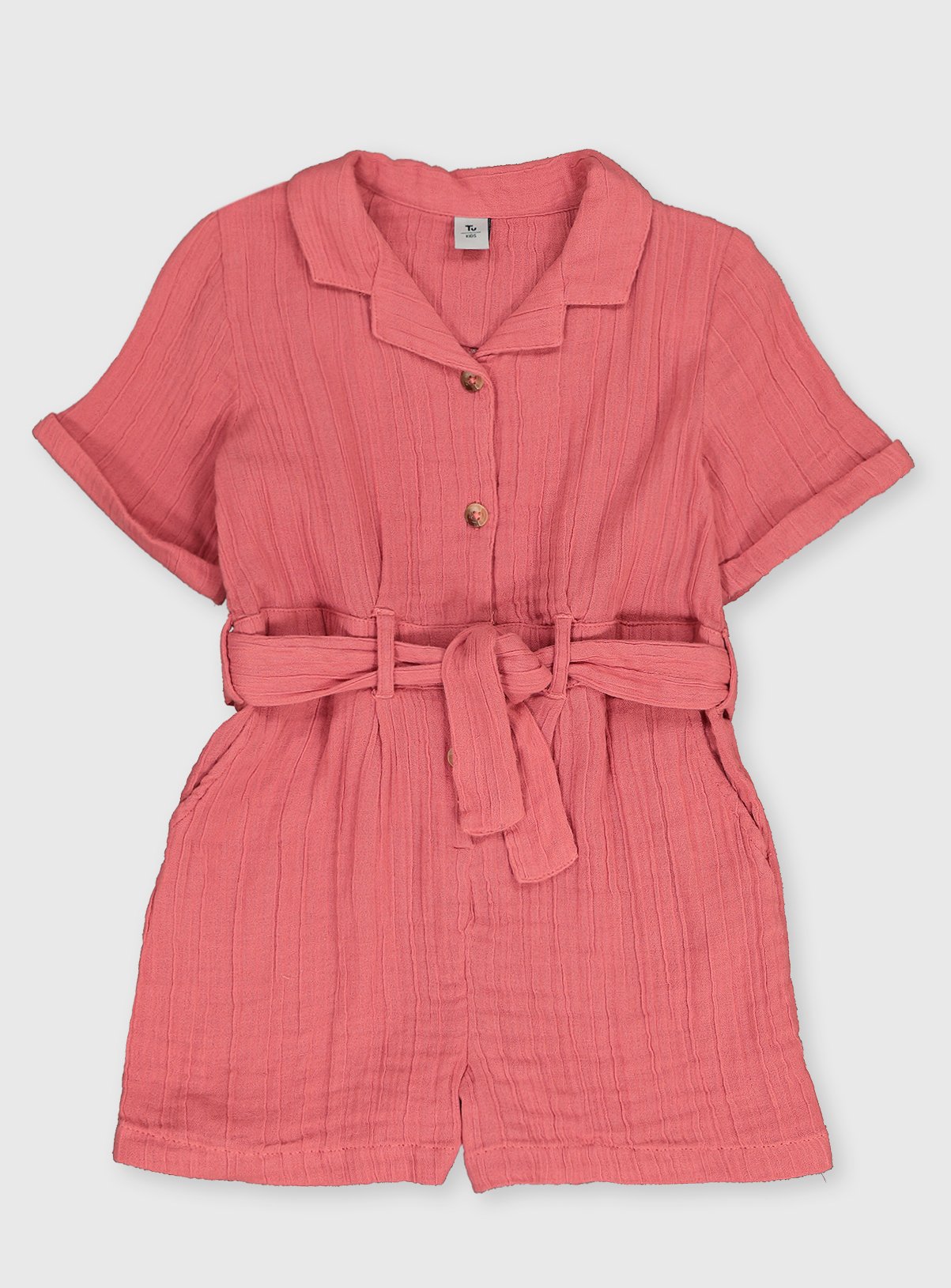 pink shirt playsuit