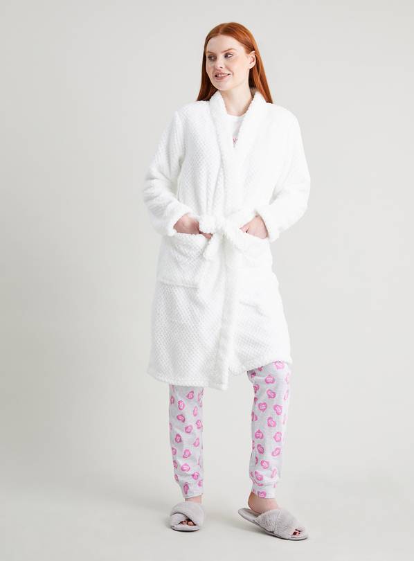 Buy Cream Textured Dressing Gown M Dressing gowns Tu