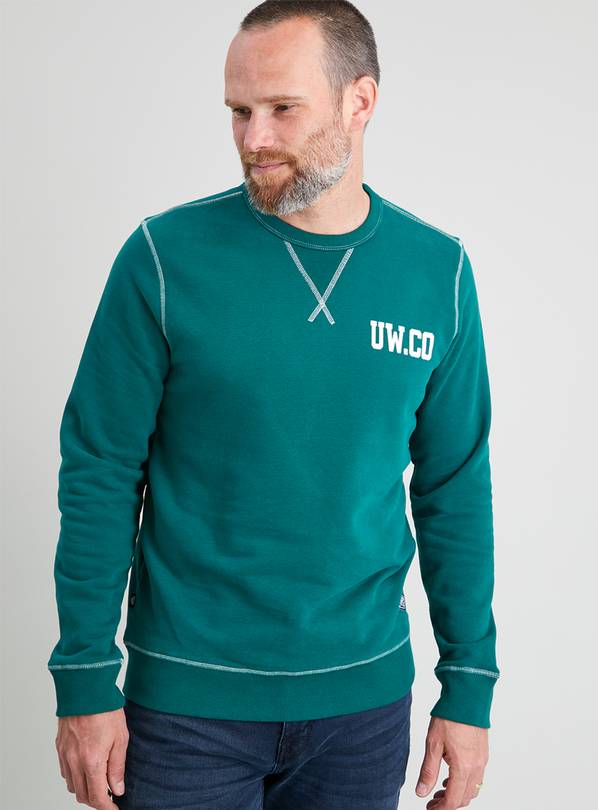 UNION WORKS Green Logo Sweatshirt - XL