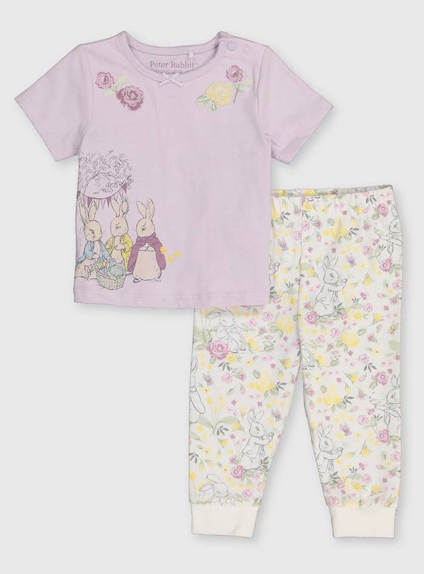 Peter Rabbit Lilac Pyjamas - 3-6 months