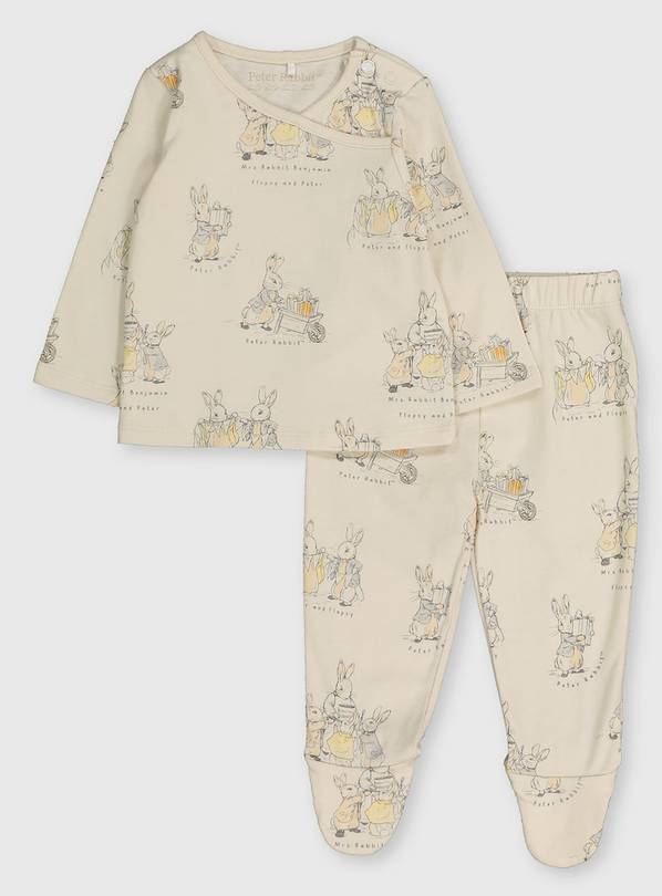 Buy Peter Rabbit Stone Pyjamas - 3-6 months | Sleepsuits and pyjamas ...