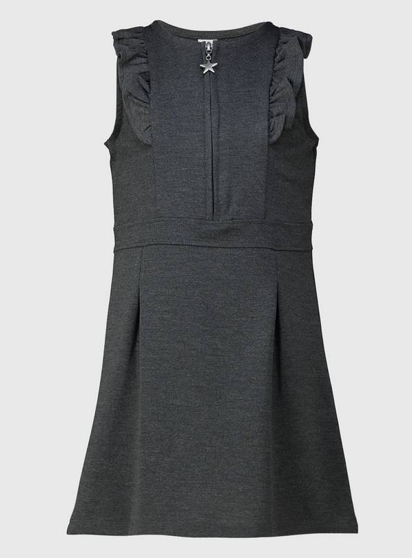 Grey Jersey Ruffle Dress 4 years