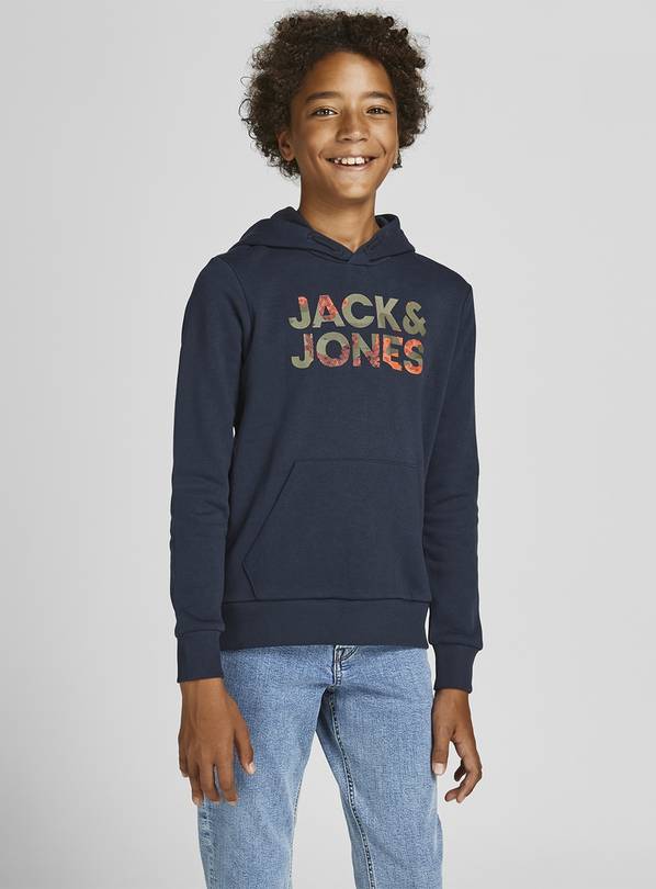 Buy JACK & JONES Junior Navy Hoodie - 11-12 years | Jumpers and hoodies ...