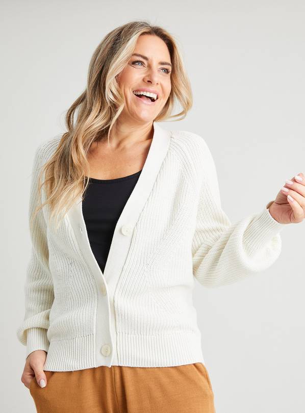 Cream slouchy outlet cardigan