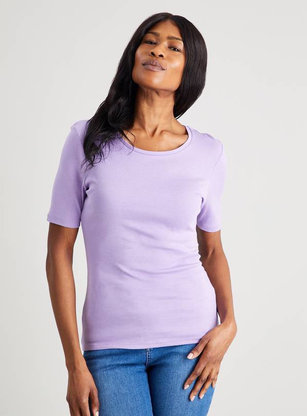 Buy Lilac Slim Crew Neck TShirt 16 Tshirts Argos