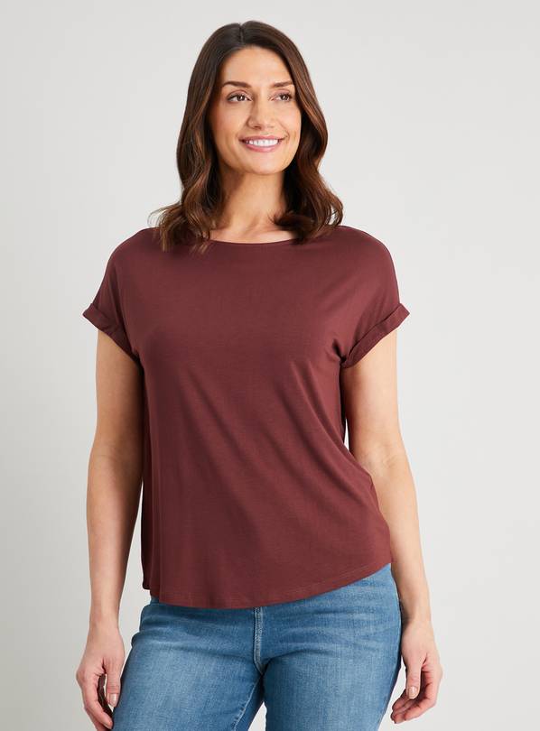 Buy Brown Relaxed Fit TShirt 24 Tops Argos