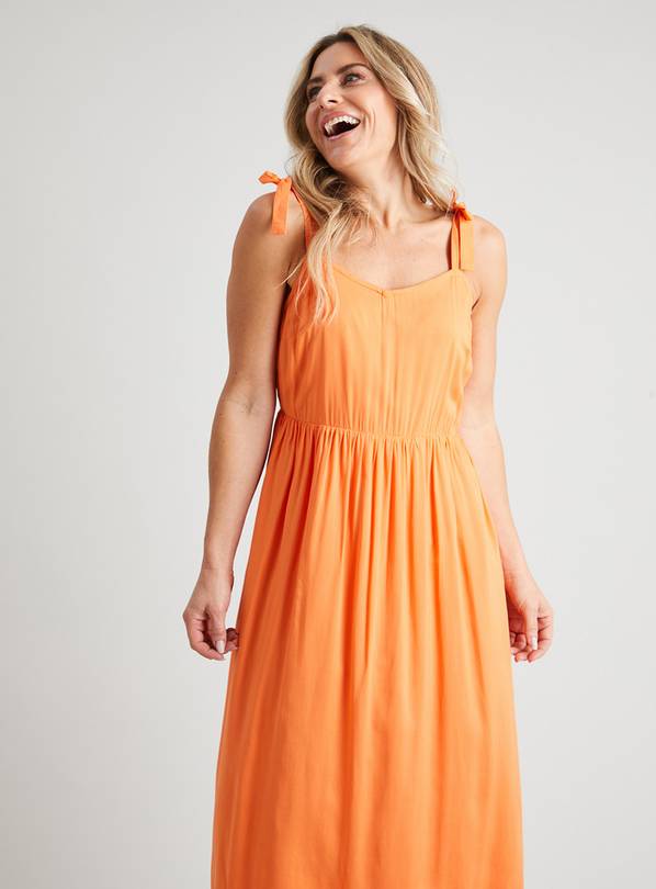 Buy Coral Tie Shoulder Midi Dress 10 Dresses Argos