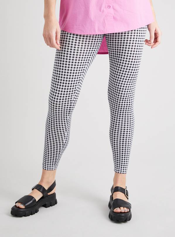 Black and 2025 white gingham leggings