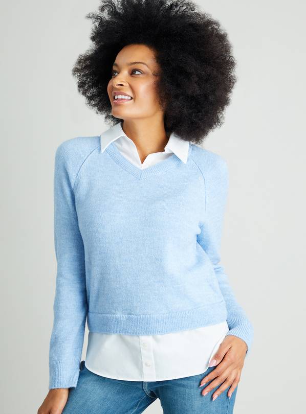 2 in 1 shirt jumper online women's