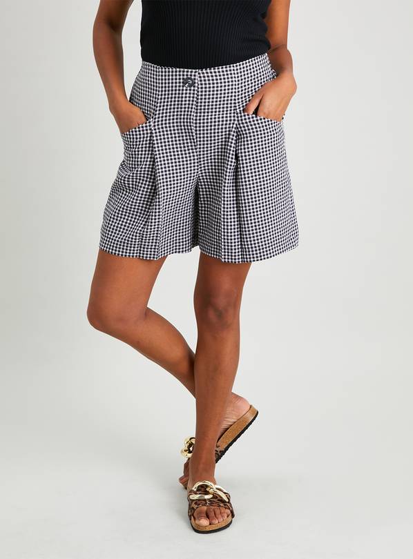 Buy Mono Gingham Seersucker Coord Shorts 12 Shorts Argos