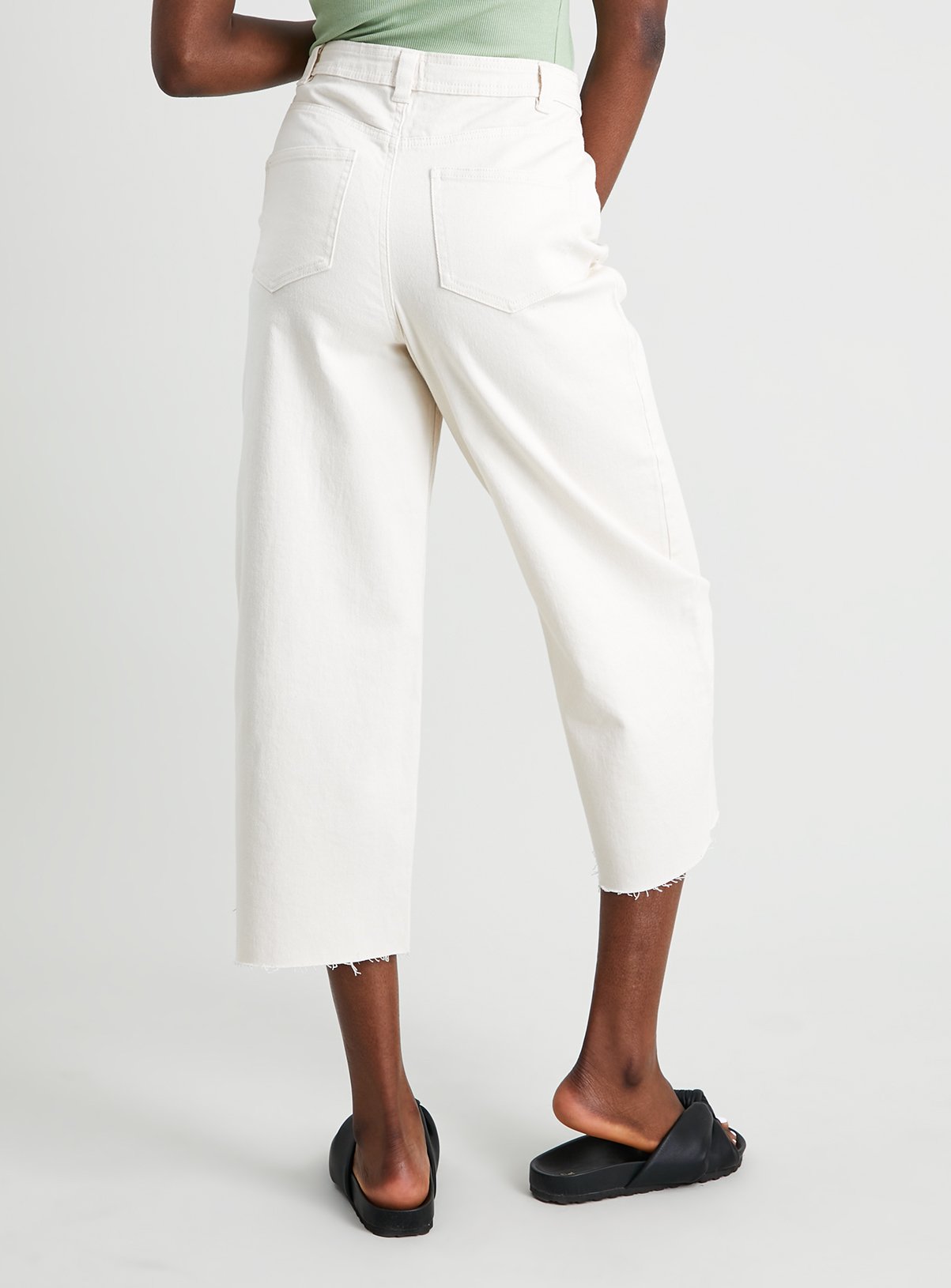 SKU: ECRU WIDE LEG CROP:Natural:10R - Image 2 thumbnail